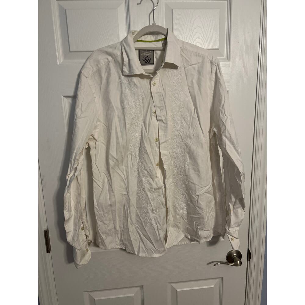 Tommy Bahama White Denim Long Sleeve Button-Down Shirt – Size Large